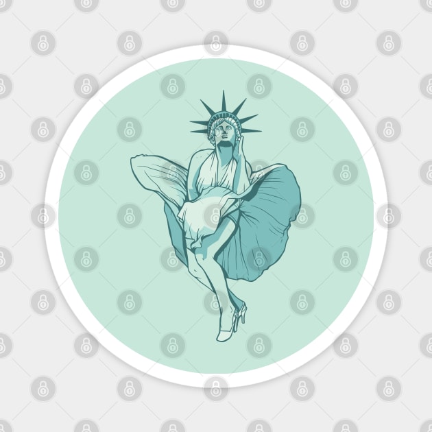 Statue of Liberty | Marilyn Monroe Magnet by LR_Collections